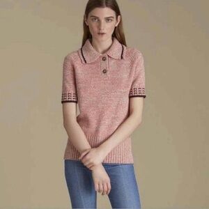 Land of Distraction Pink Short Sleeve Sweater